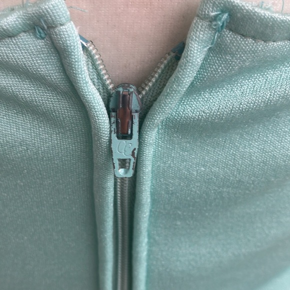 Vintage 70s Sea Foam Green Maxi Dress - Picture 7 of 7